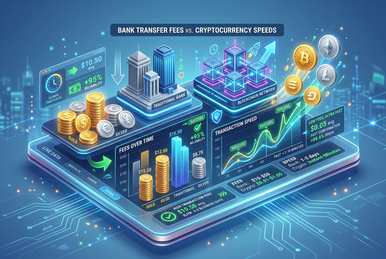 Analýza platebních metod CZK/EUR comparison dashboard with coins